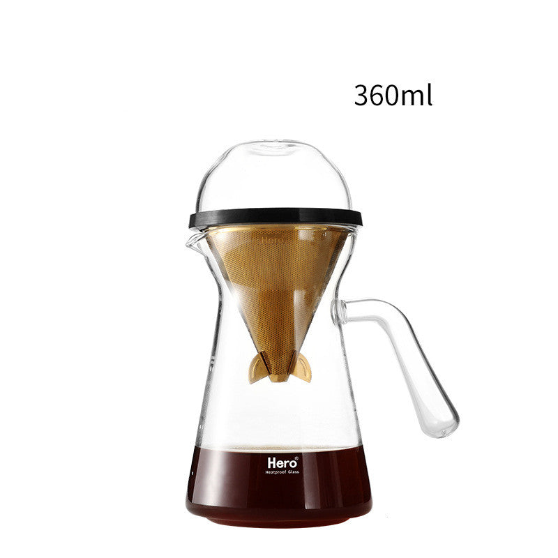 Hand-Pushed Coffee Maker Set Filter Cup