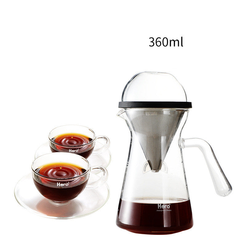 Hand-Pushed Coffee Maker Set Filter Cup