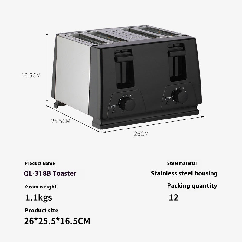 Home Breakfast Bread Maker Toaster One Machine Double Roast