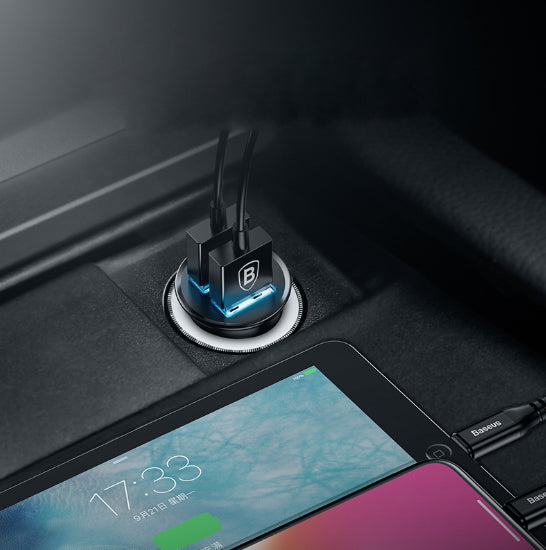 شاحن سيارة ذكي USB شحن سريع 4.8 أمبير شاحن هاتف محمول