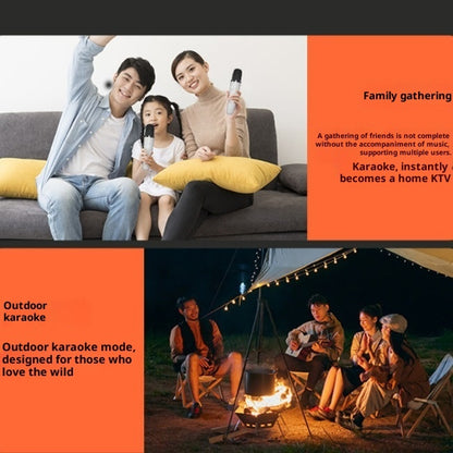 Outdoor Bluetooth Speaker Karaoke Double Microphone Classroom Teaching Meeting Party
