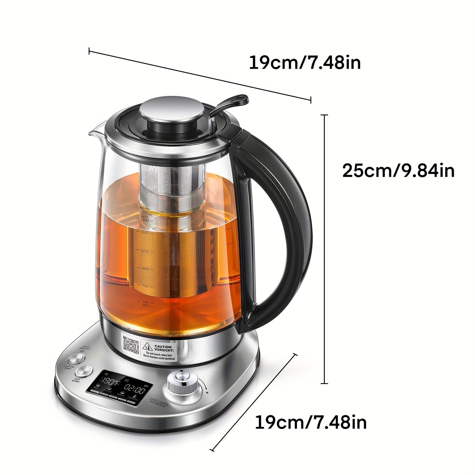 9 Preset Temperature Control Glass Electric Kettle