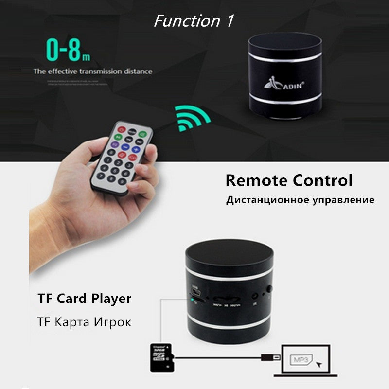 مكبر صوت بلوتوث لاسلكي محمول D5 + مع بطاقة TF