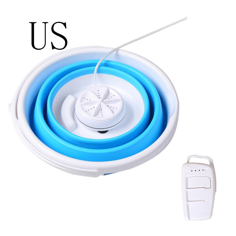 غسالة ملابس توربينية قابلة للطي على شكل دلو