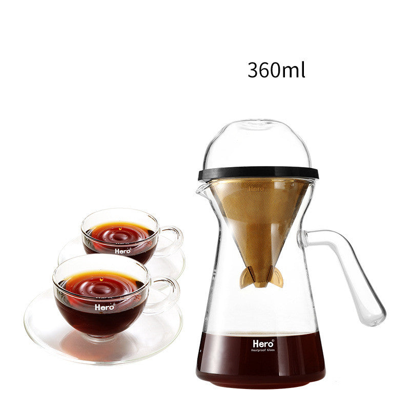 Hand-Pushed Coffee Maker Set Filter Cup