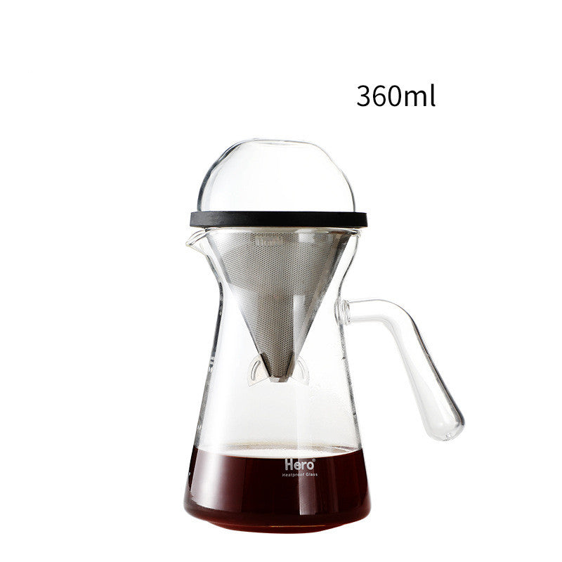 Hand-Pushed Coffee Maker Set Filter Cup