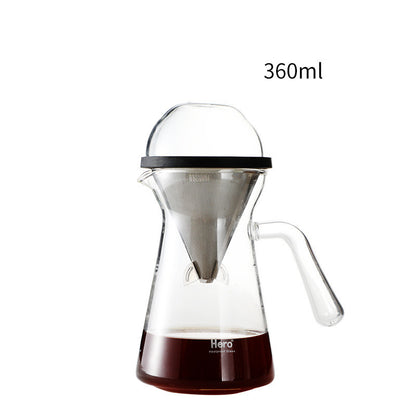 Hand-Pushed Coffee Maker Set Filter Cup