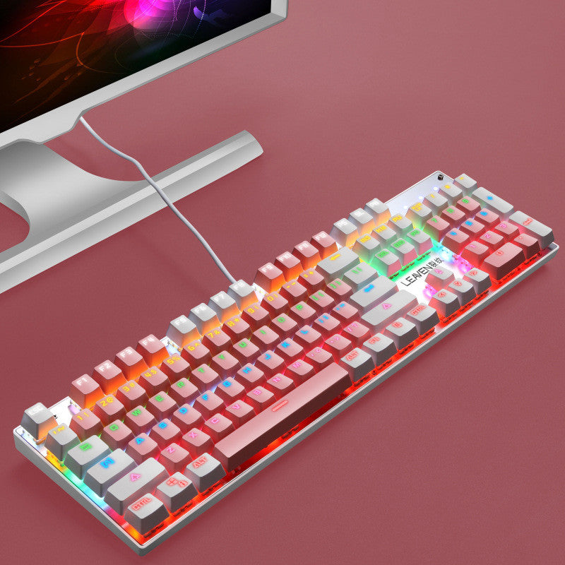 لوحة مفاتيح ألعاب الكمبيوتر السلكية بمنفذ USB Lumionus Punk
