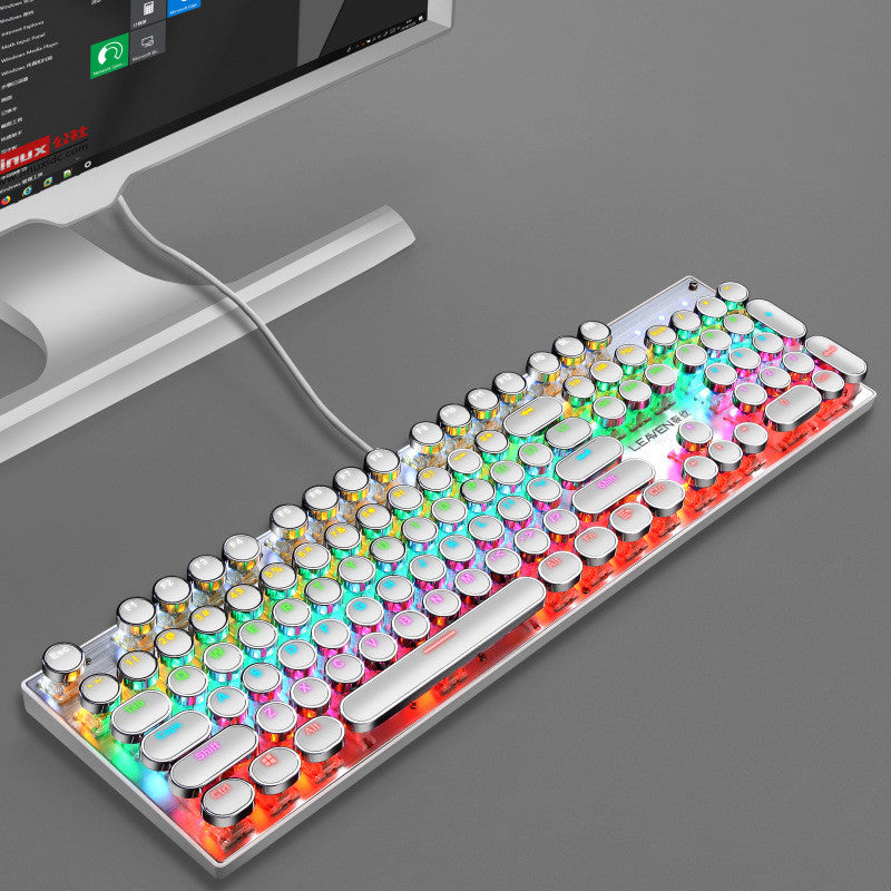 لوحة مفاتيح ألعاب الكمبيوتر السلكية بمنفذ USB Lumionus Punk