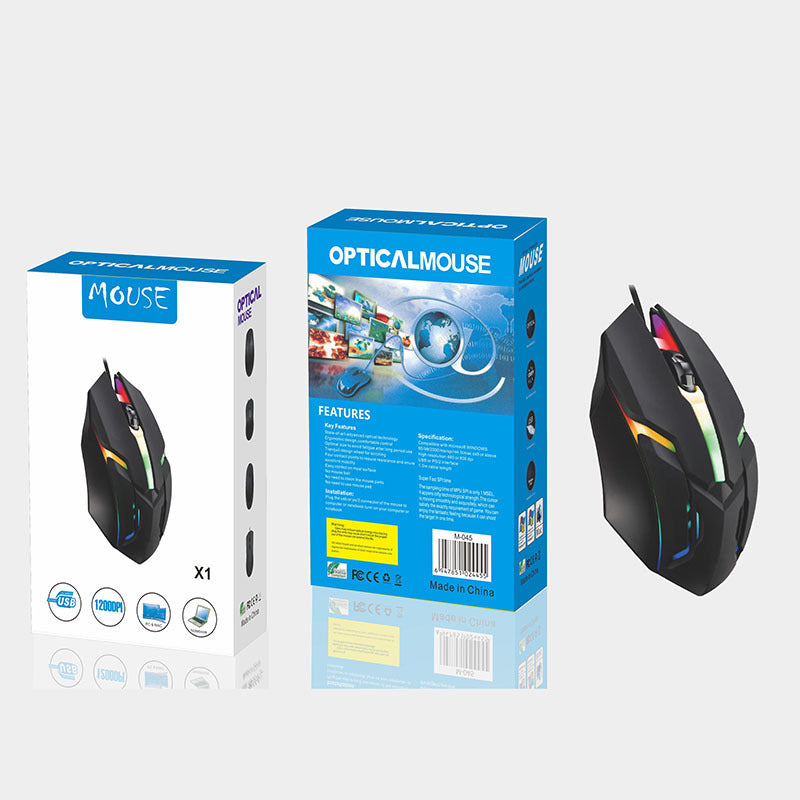 Neutral Wired Mouse Home Office Luminous Computer Mouse