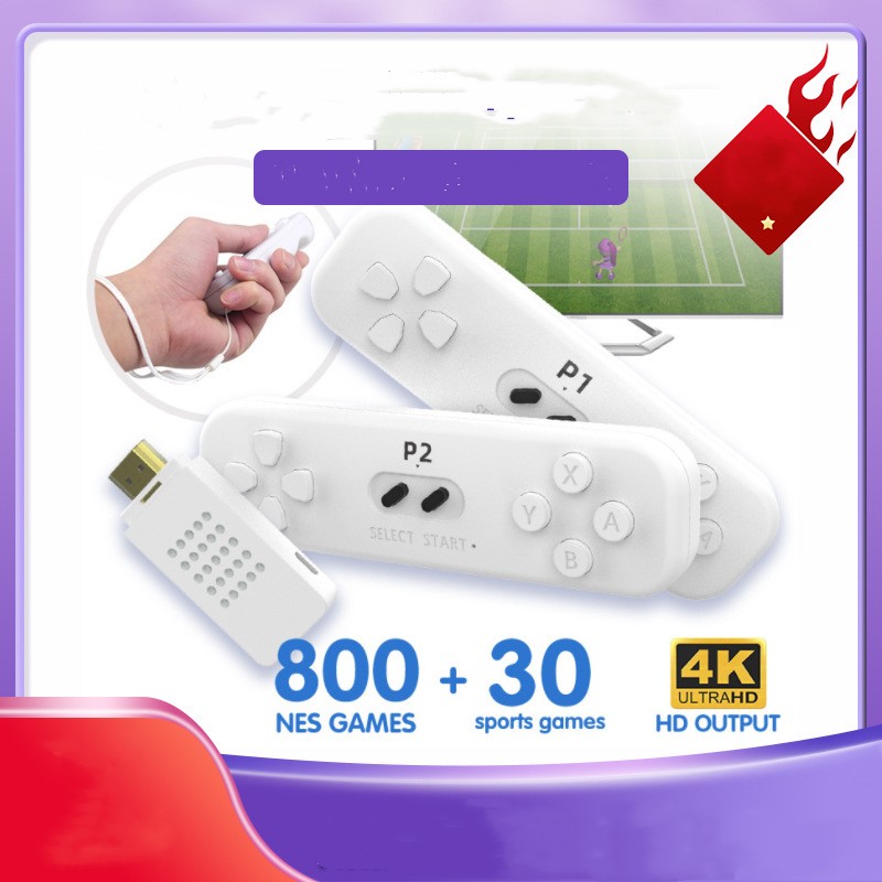 Interactive Motion Sensing Wireless Game Console Classic Mini HD Doubles