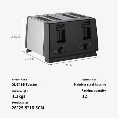 Home Breakfast Bread Maker Toaster One Machine Double Roast