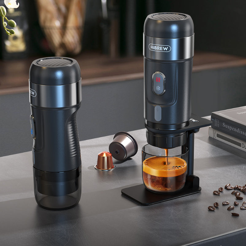 Black Alloy Portable Coffee Maker
