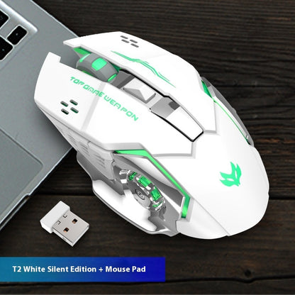 Wireless Charging Mouse Mute Luminous Machinery Mouse