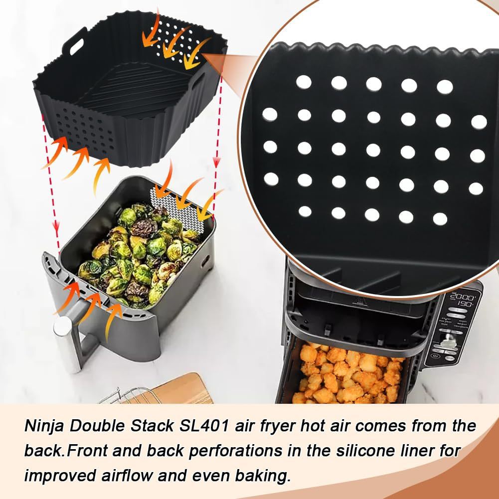 Double Layer Air Fryer Silicone Lining