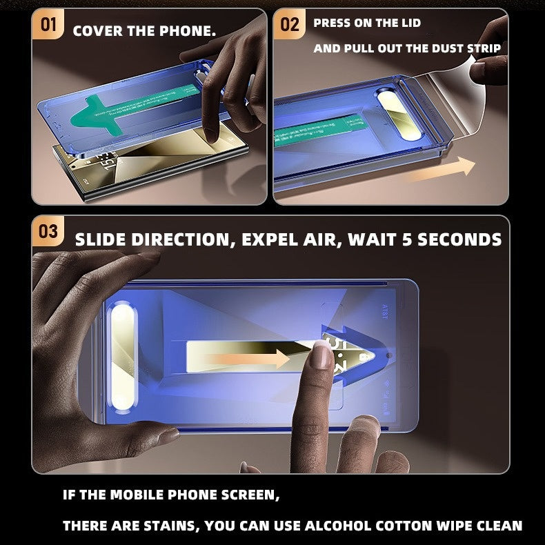 Mobile Phone Dust-free Second Fingerprint Second Unlock Tempered Film