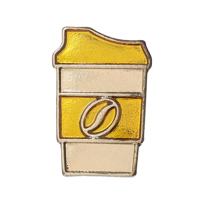 Brooch Coffee Maker Coffee Cup Commemorative Badge Gift Metal