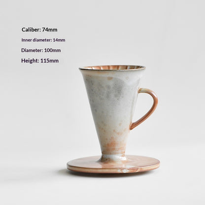 Creative Handle Coffee Dripper Ceramic Pour-Over Coffee Maker