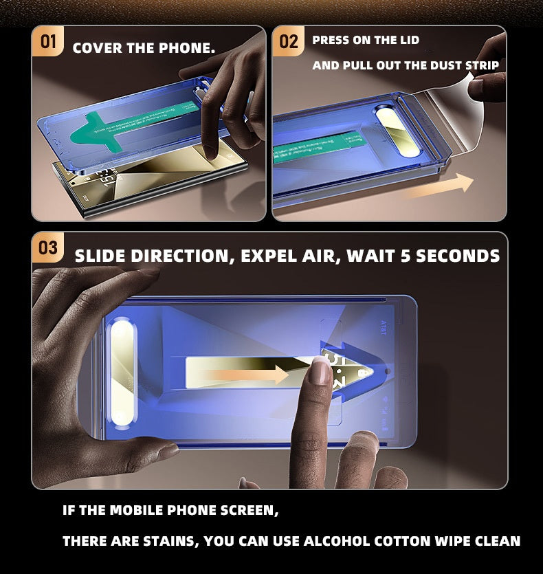 Mobile Phone Dust-free Second Fingerprint Second Unlock Tempered Film