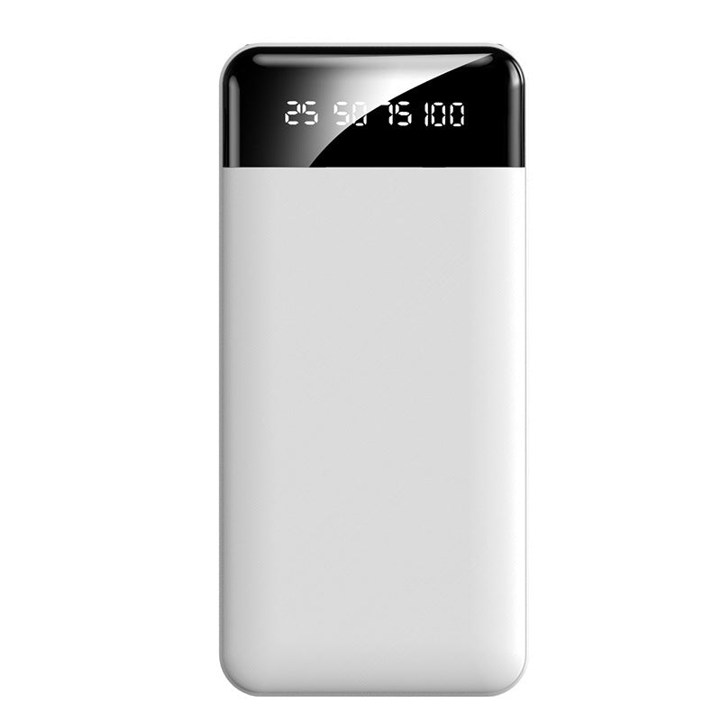Ultra-thin Portable With Cable Power Bank Large Capacity Mobile Power Supply