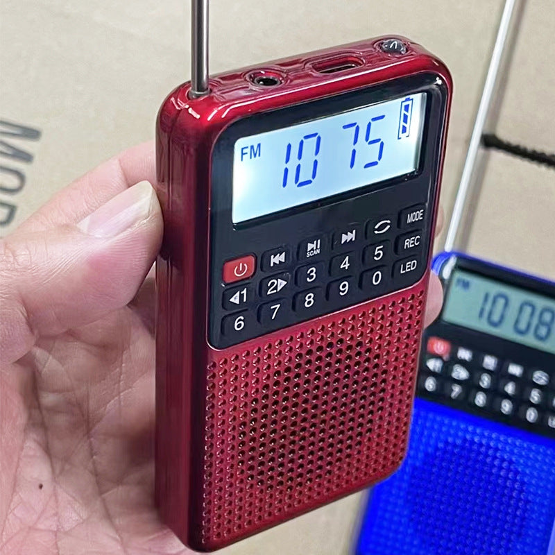 Radio Small FM High Sound Quality Multi-function Charging Bluetooth Subwoofer Large Function Card-type Storytelling Machine
