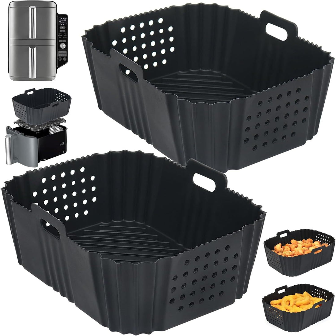 Double Layer Air Fryer Silicone Lining