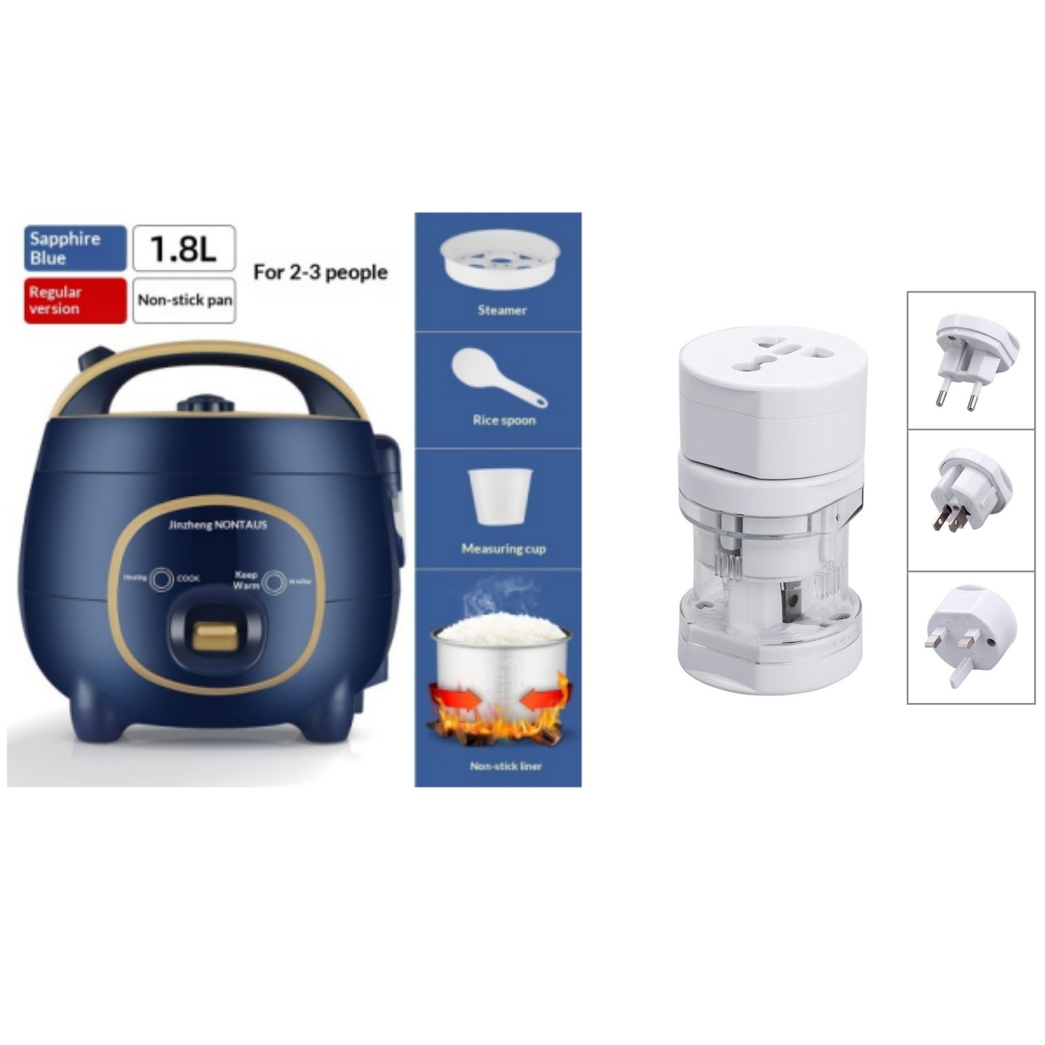 Mini Rice Cooker One-key Quick Cooking For Home Use